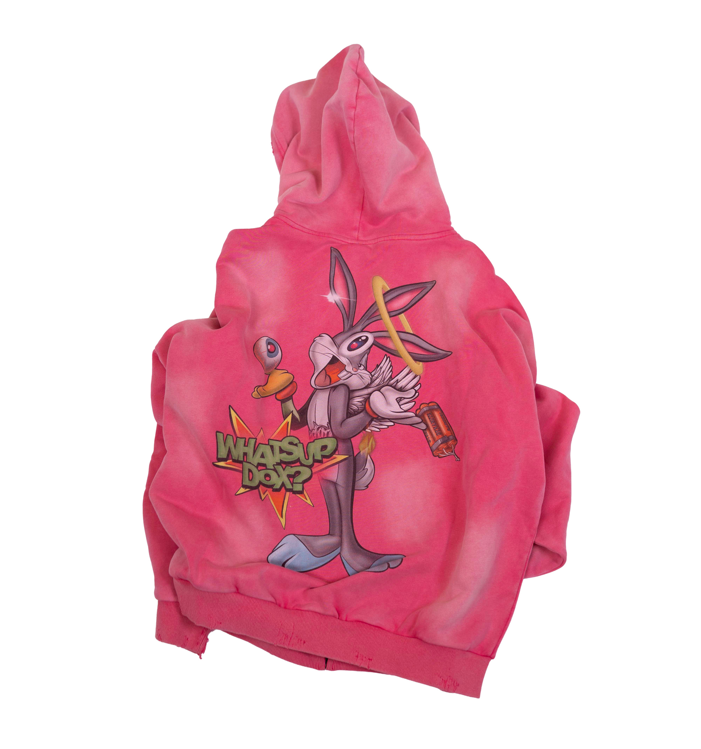 "Whats up Dox" Pink Zip Up