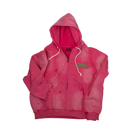 "Whats up Dox" Pink Zip Up