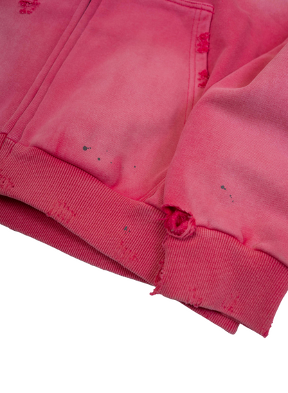"Whats up Dox" Pink Zip Up