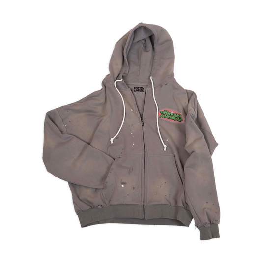 "Whats up Dox" Gray Zip Up