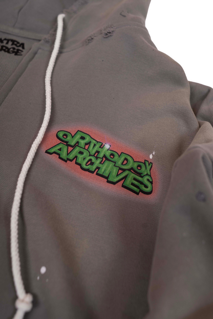 "Whats up Dox" Gray Zip Up