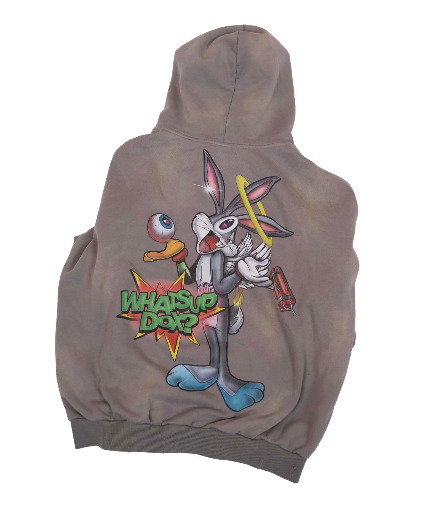 "Whats up Dox" Gray Zip Up