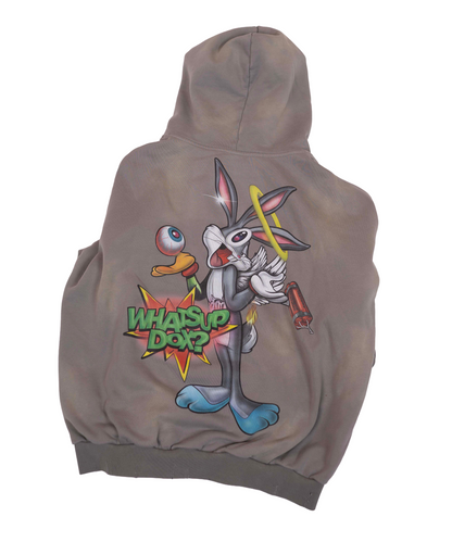 "Whats up Dox" Gray Zip Up