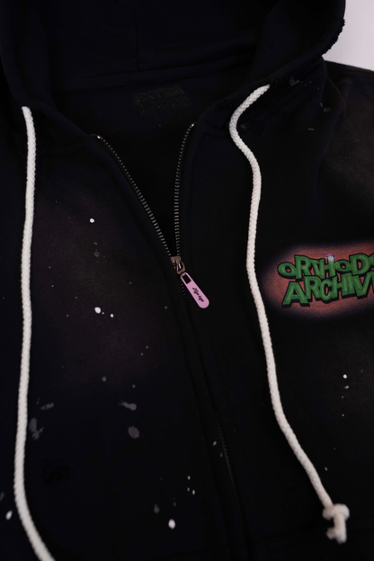 "Whats up Dox" Black Zip Up