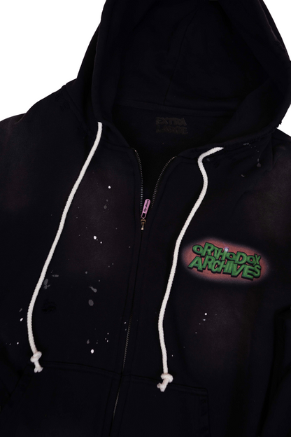 "Whats up Dox" Black Zip Up