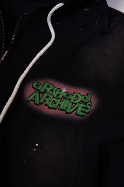 "Whats up Dox" Black Zip Up