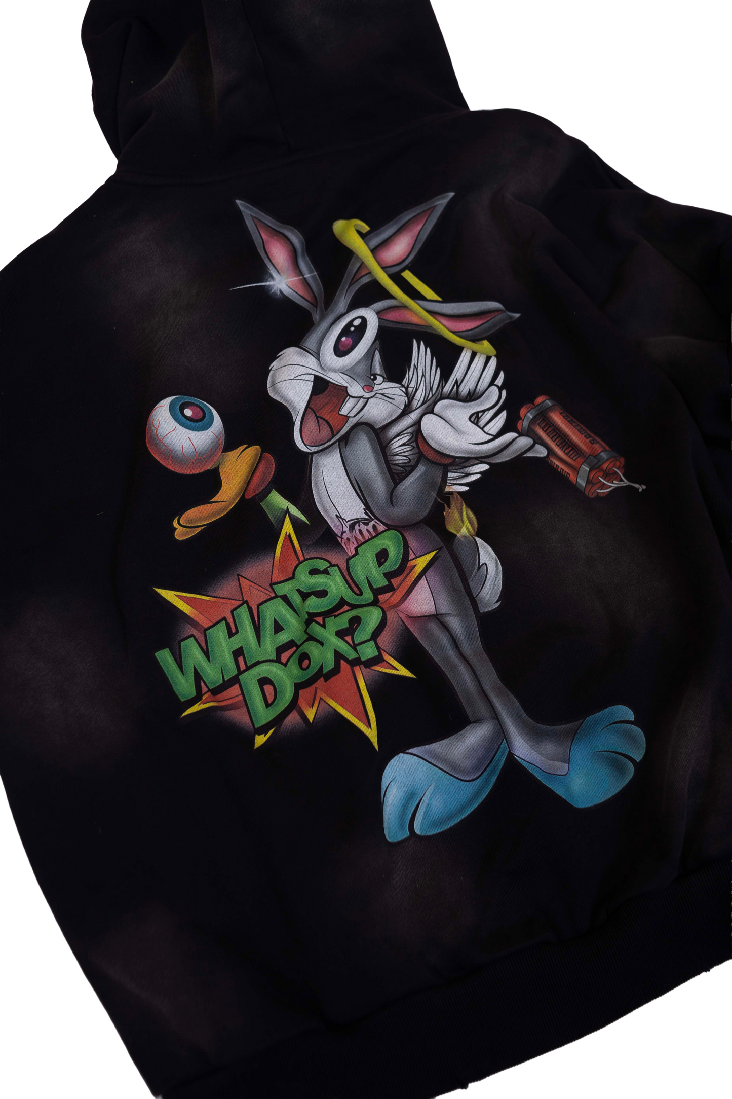 "Whats up Dox" Black Zip Up