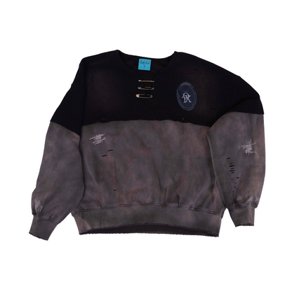 "Safety pin Thermal" Double  Layer Crewneck