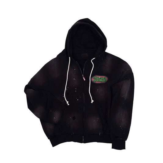 "Whats up Dox" Black Zip Up